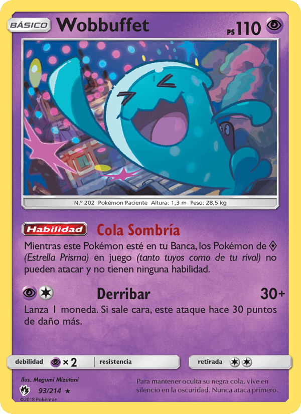 Wobbuffet, carta 93 de Truenos Perdidos