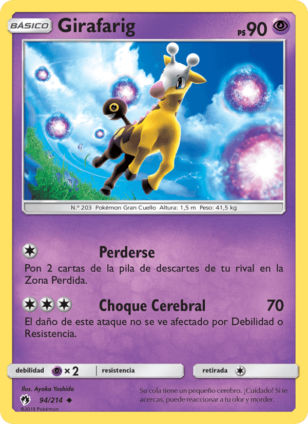 Girafarig, card 94 from Truenos Perdidos