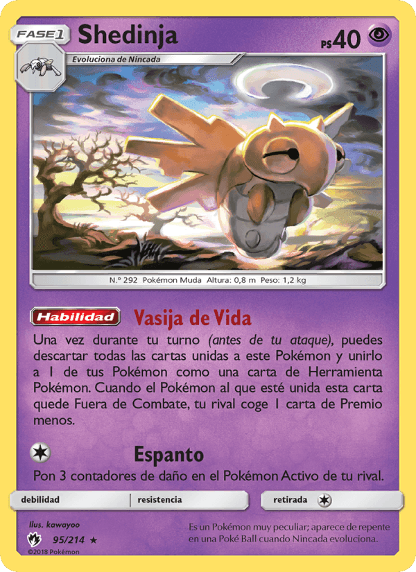 Shedinja, carta 95 de Truenos Perdidos