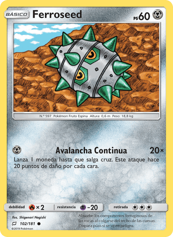 Ferroseed, carta 102 de Union de Aliados