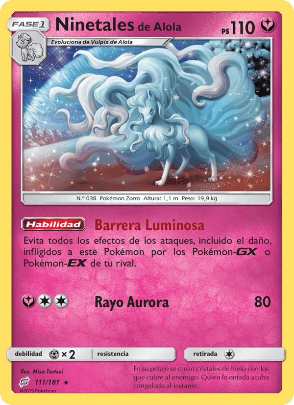 Ninetales de Alola, carta 111 di Union de Aliados