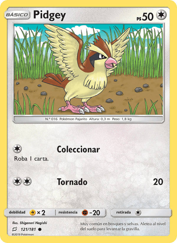 Pidgey, carta 121 de Union de Aliados