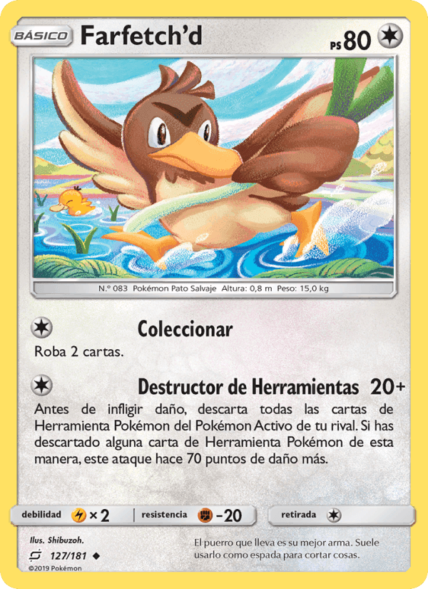 Farfetch’d, carta 127 di Union de Aliados