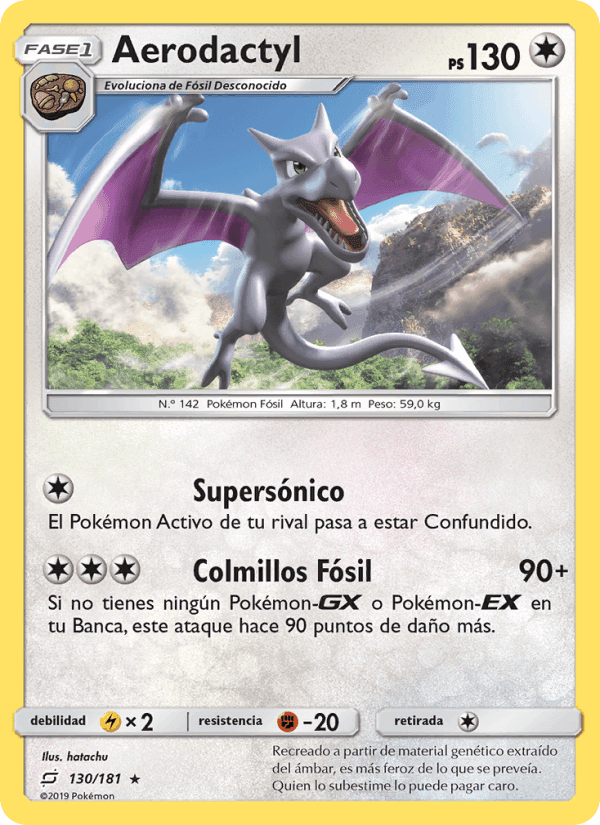 Aerodactyl, card 130 from Union de Aliados