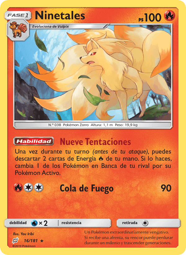 Ninetales, carta 16 di Union de Aliados