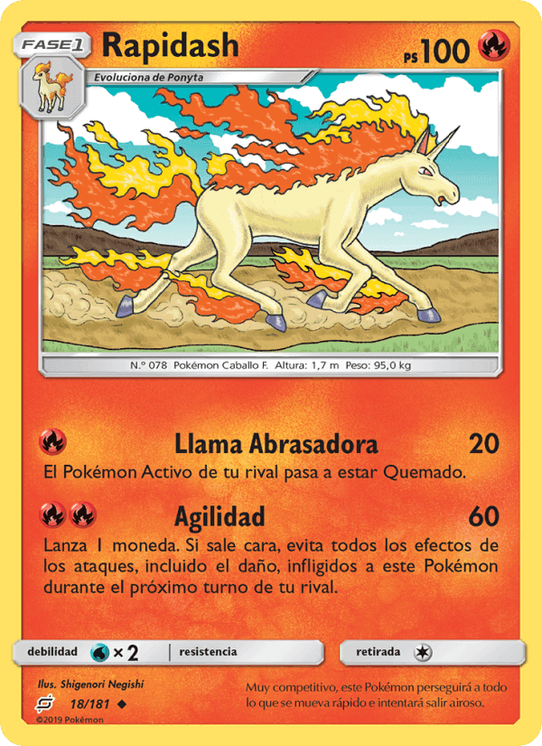 Rapidash, carte 18 de Union de Aliados