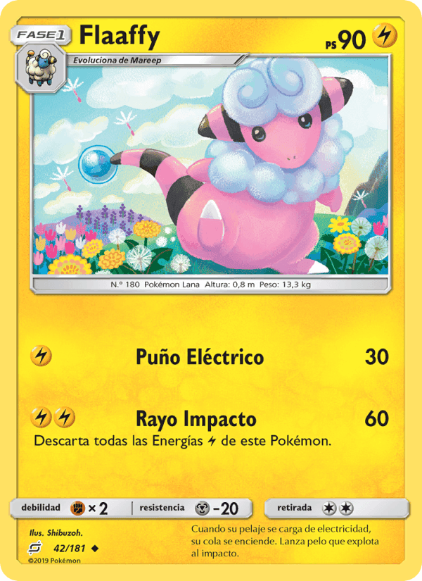 Flaaffy, card 42 from Union de Aliados