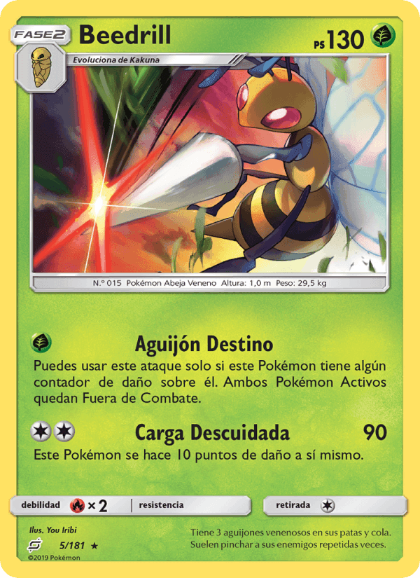 Beedrill, carta 5 di Union de Aliados