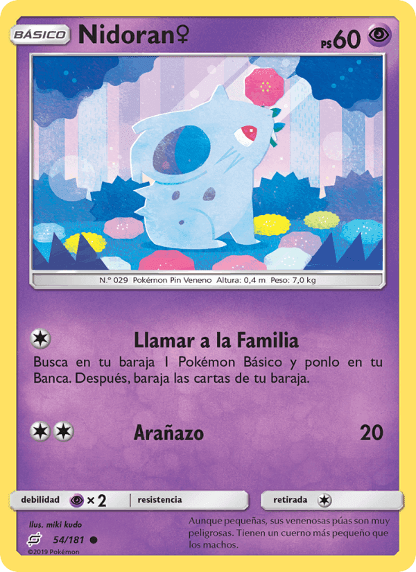 Nidoran♀, carta 54 di Union de Aliados