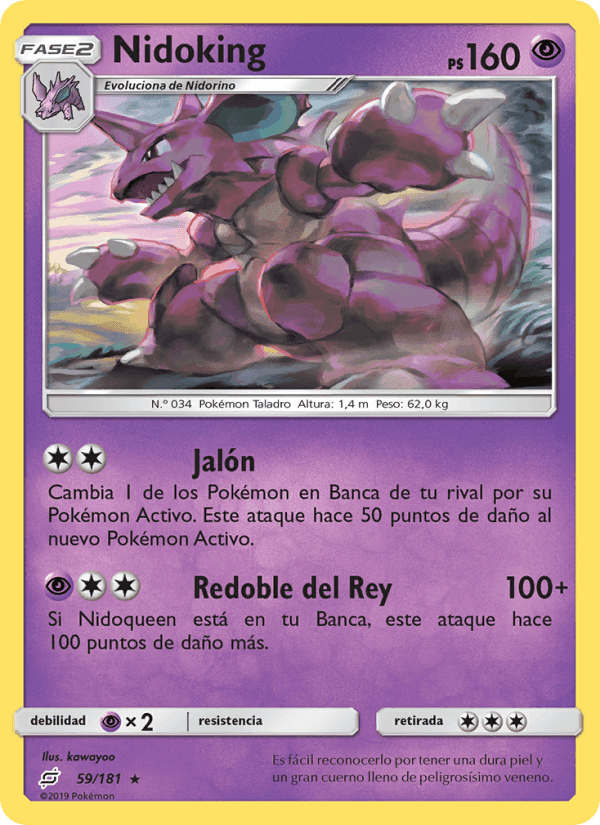 Nidoking, carta 59 di Union de Aliados