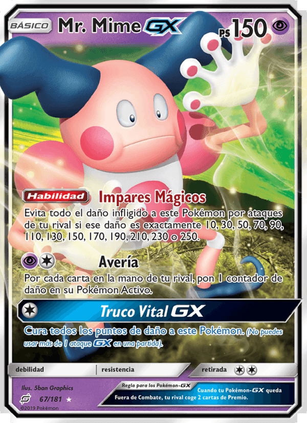 Mr. Mime GX, carta 67 di Union de Aliados
