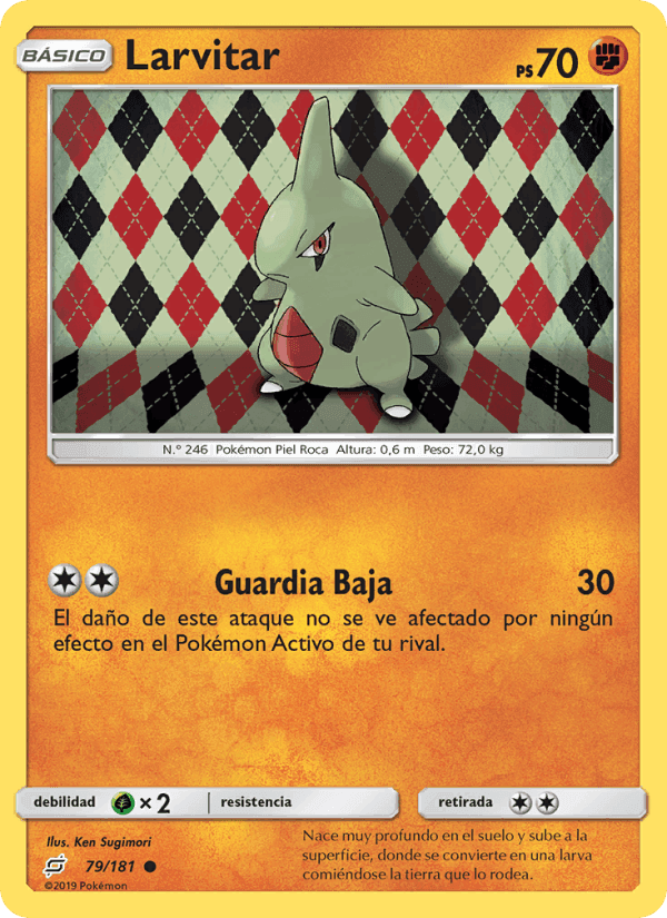 Larvitar, card 79 from Union de Aliados