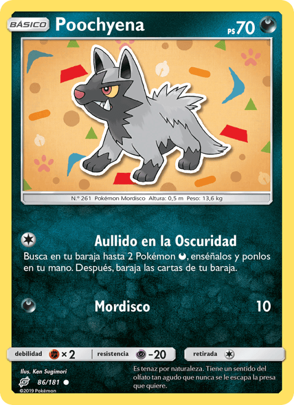 Poochyena, card 86 from Union de Aliados