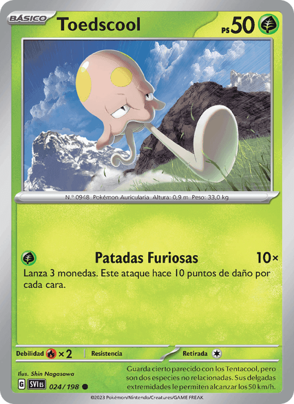 Toedscool, carta 024 de Escarlata y Púrpura