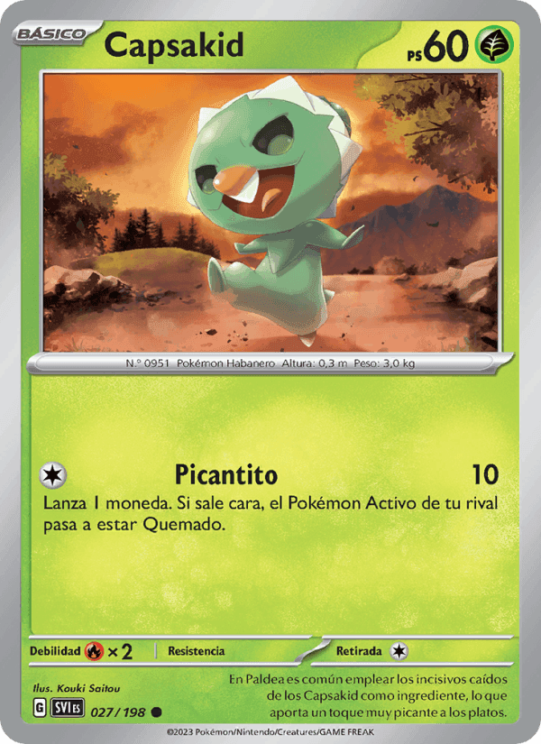 Capsakid, carte 027 de Escarlata y Púrpura