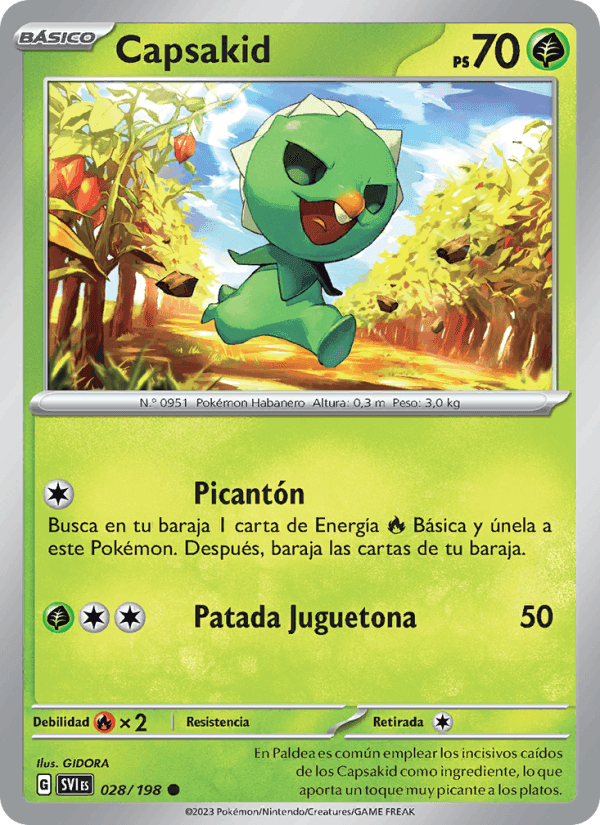 Capsakid, carta 028 di Escarlata y Púrpura