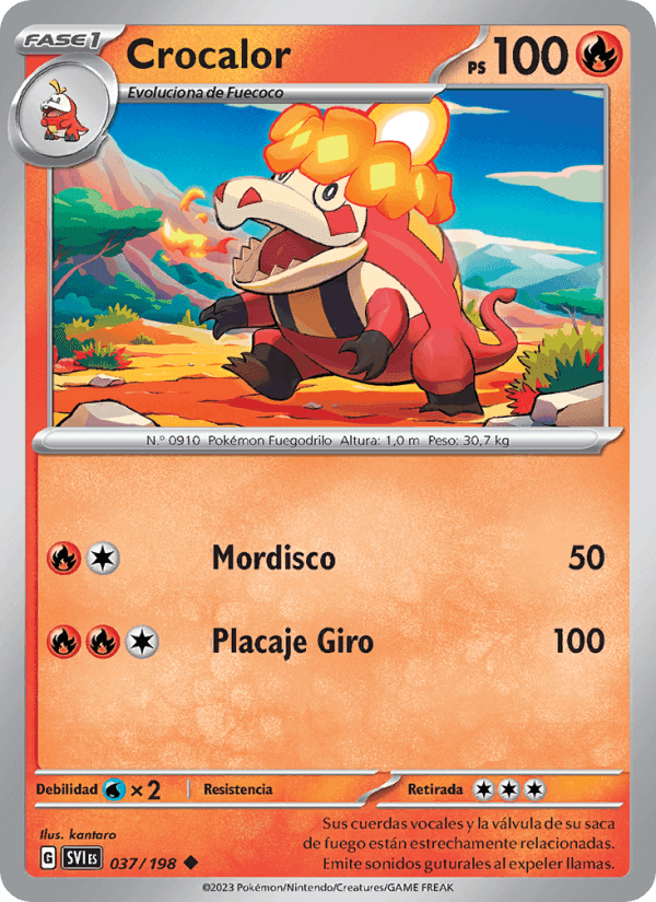 Crocalor, carte 037 de Escarlata y Púrpura
