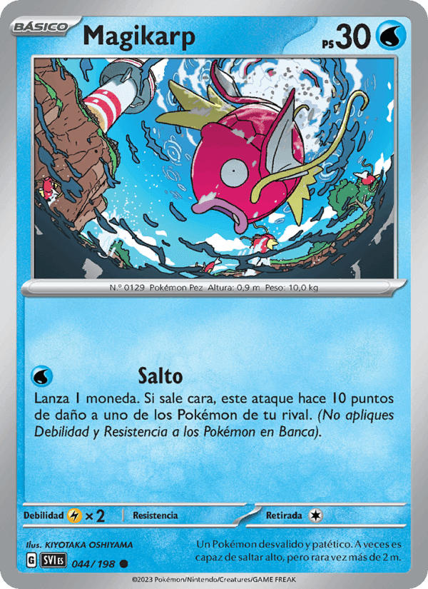 Magikarp, carte 044 de Escarlata y Púrpura