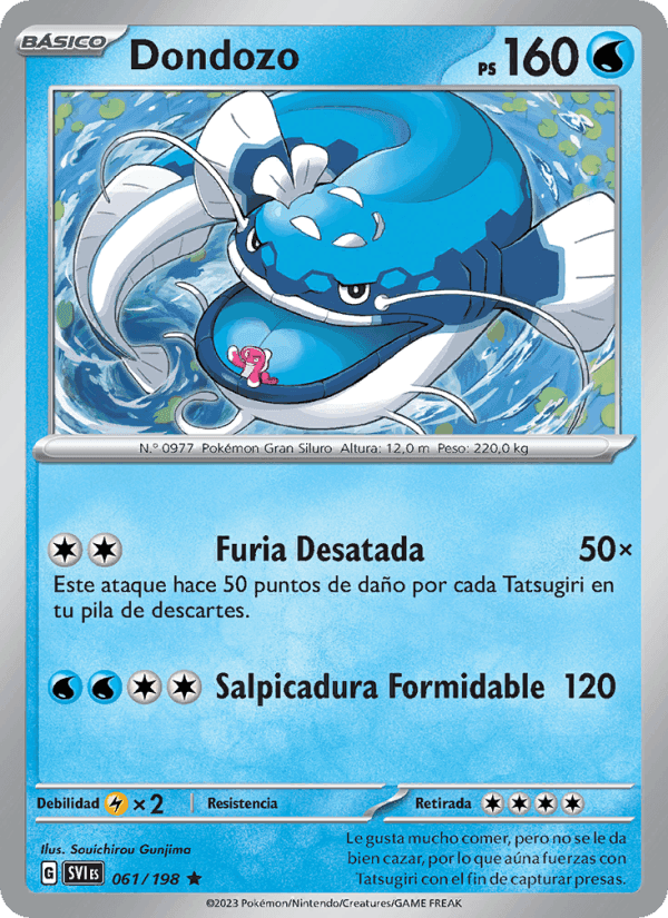 Dondozo, carta 061 de Escarlata y Púrpura