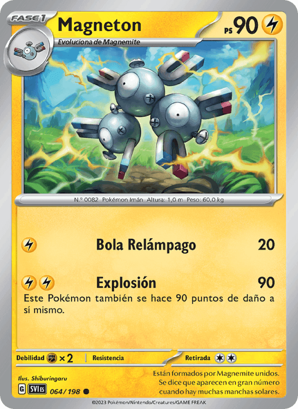 Magneton, card 064 from Escarlata y Púrpura