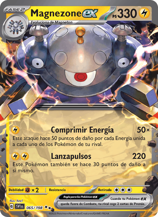 Magnezone ex, carte 065 de Escarlata y Púrpura