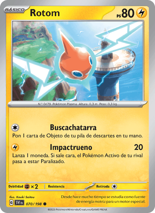 Rotom, carta 070 de Escarlata y Púrpura