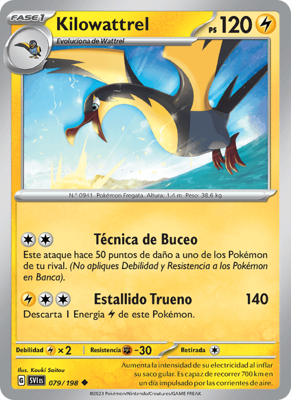 Kilowattrel, card 079 from Escarlata y Púrpura