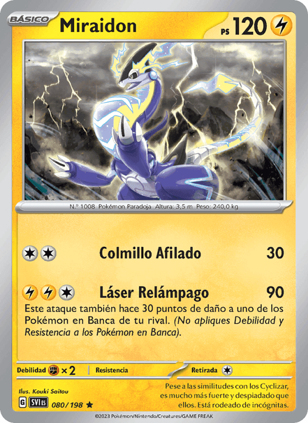 Miraidon, carta 080 de Escarlata y Púrpura