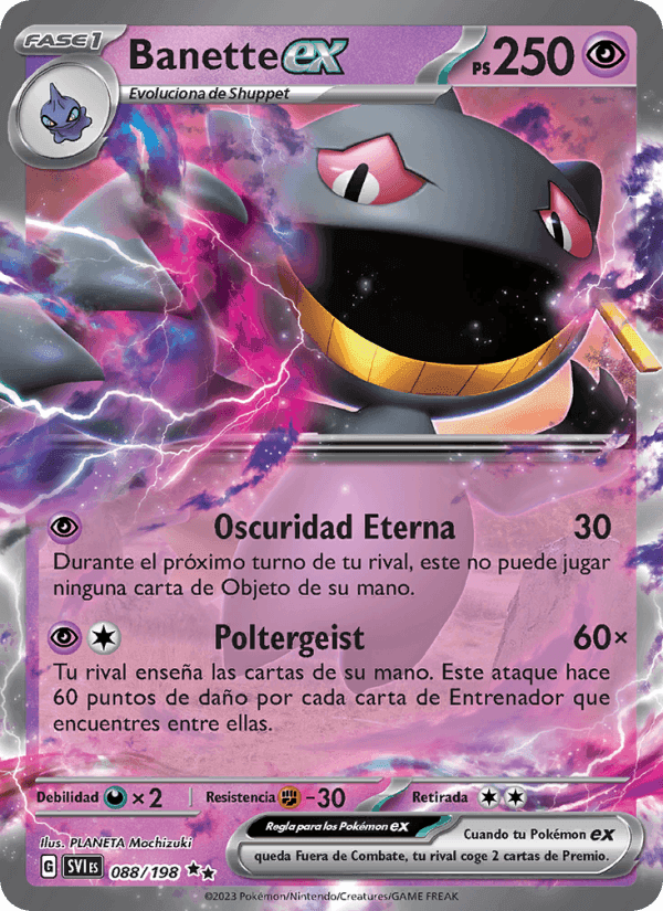 Banette ex, card 088 from Escarlata y Púrpura