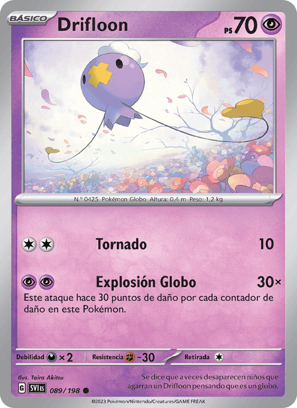 Drifloon, carta 089 de Escarlata y Púrpura