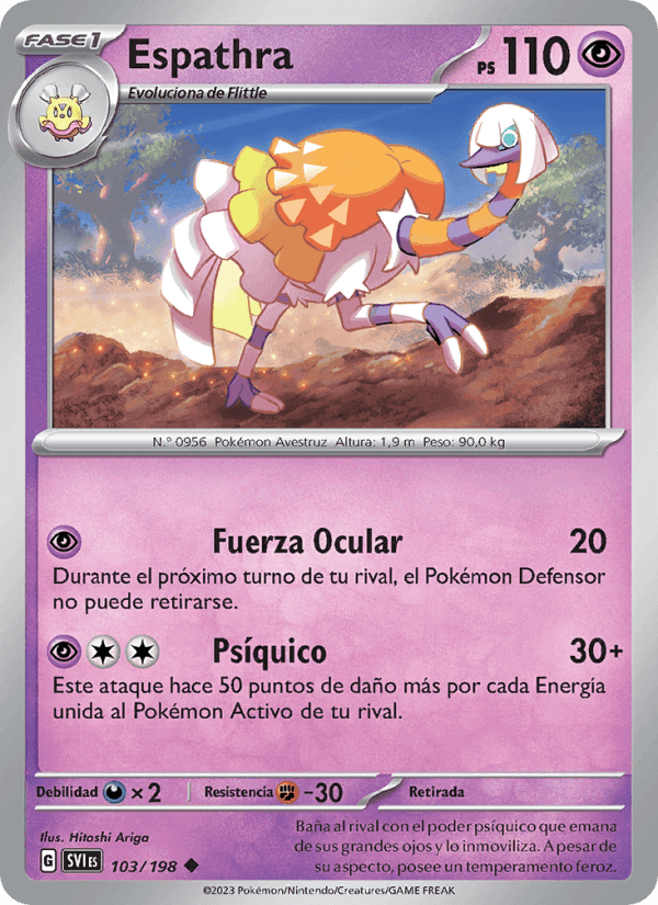 Espathra, carta 103 de Escarlata y Púrpura