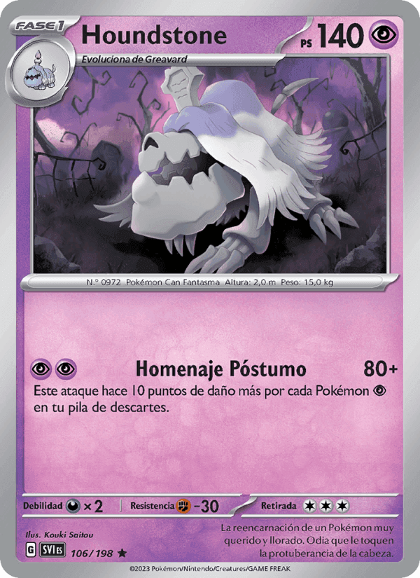 Houndstone, carta 106 de Escarlata y Púrpura