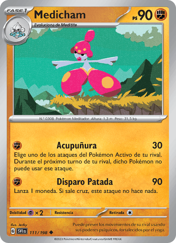 Medicham, carta 111 de Escarlata y Púrpura