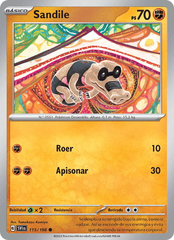 Sandile, card 115 from Escarlata y Púrpura