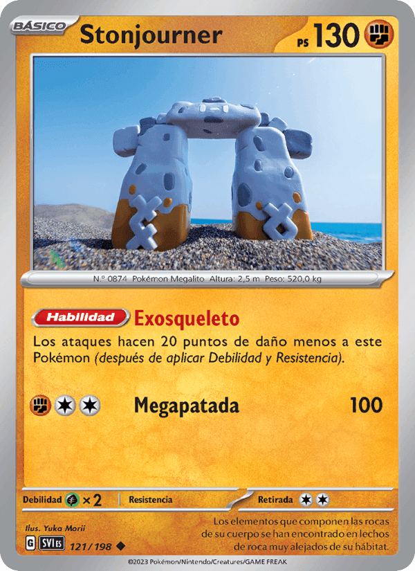 Stonjourner, card 121 from Escarlata y Púrpura