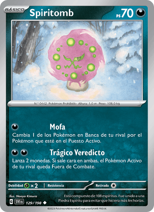 Spiritomb, carta 129 de Escarlata y Púrpura