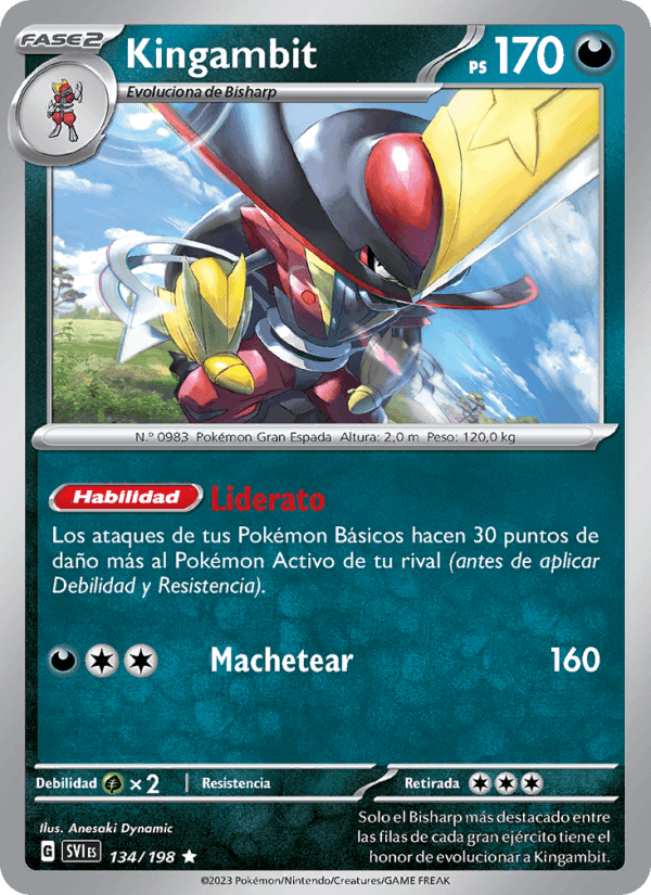 Kingambit, carta 134 de Escarlata y Púrpura
