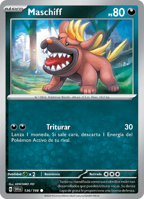 Maschiff, carta 136 de Escarlata y Púrpura