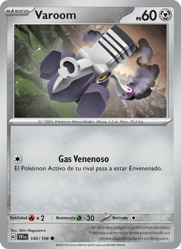 Varoom, carta 140 de Escarlata y Púrpura