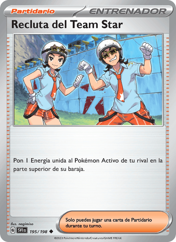 Recluta del Team Star, carta 195 de Escarlata y Púrpura