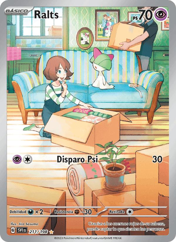 Ralts, carta 211 de Escarlata y Púrpura
