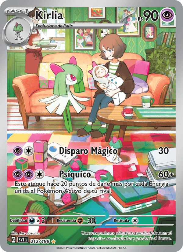 Kirlia, carta 212 di Escarlata y Púrpura