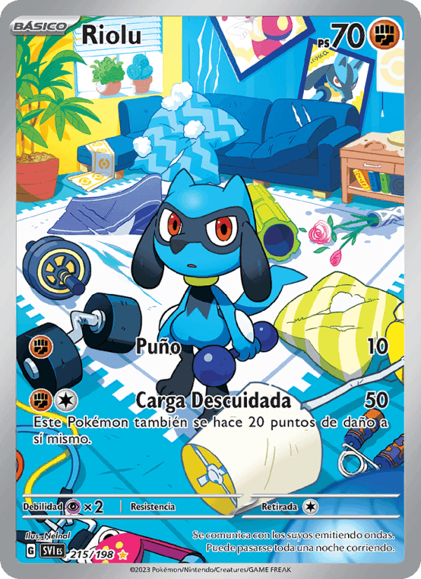 Riolu, carta 215 di Escarlata y Púrpura