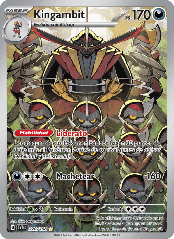 Kingambit, carta 220 de Escarlata y Púrpura