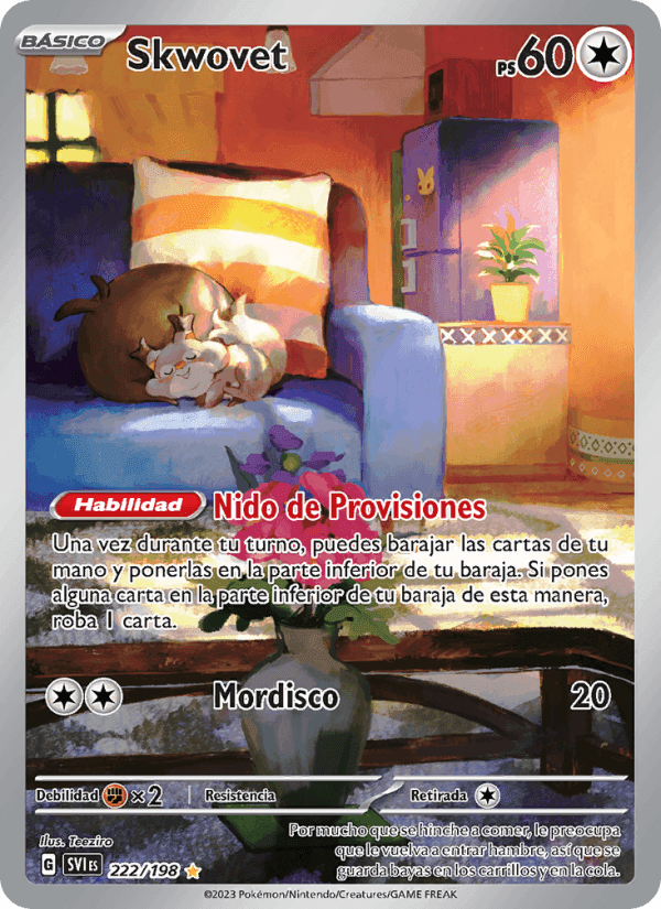 Skwovet, carta 222 di Escarlata y Púrpura
