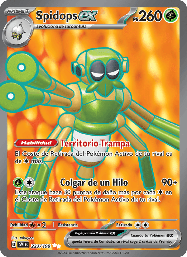 Spidops ex, carta 223 de Escarlata y Púrpura