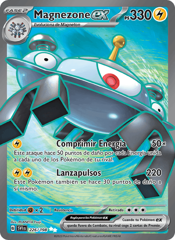 Magnezone ex, card 226 from Escarlata y Púrpura