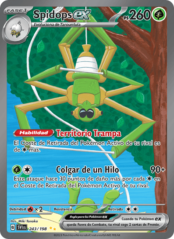 Spidops ex, carta 243 de Escarlata y Púrpura