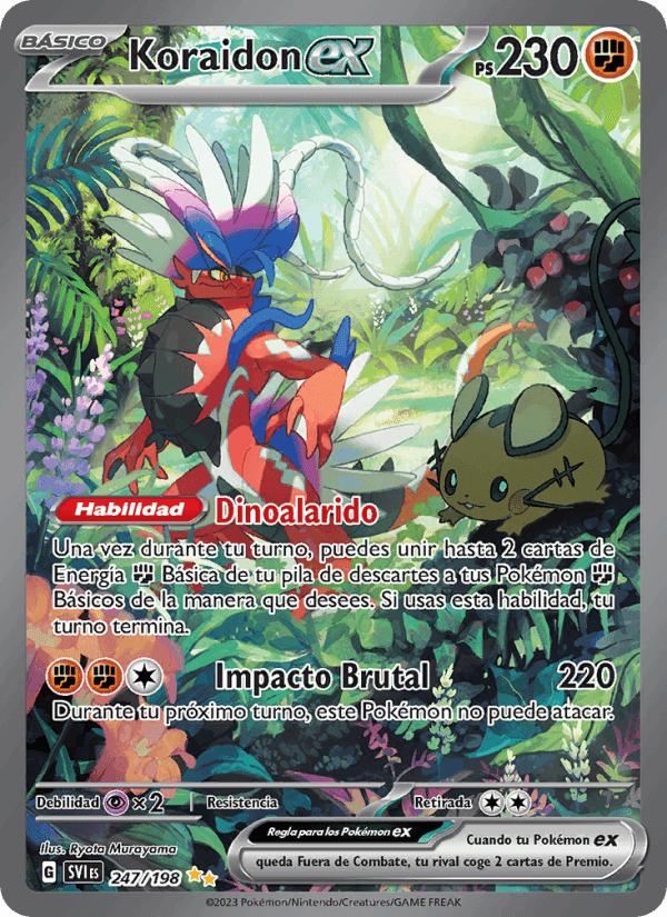 Koraidon ex, carta 247 de Escarlata y Púrpura