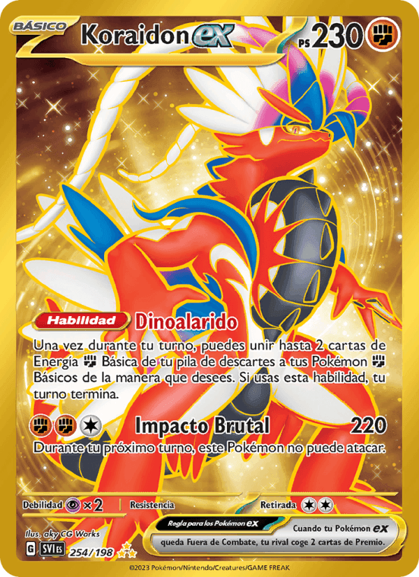 Koraidon ex, carte 254 de Escarlata y Púrpura